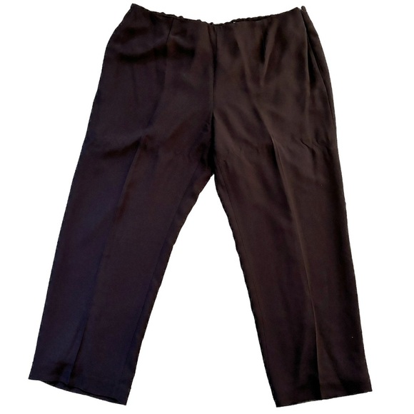Kate Hill Trouser Dress Pants Women’s 22W Straight Leg Chocolate Brown - Picture 1 of 10